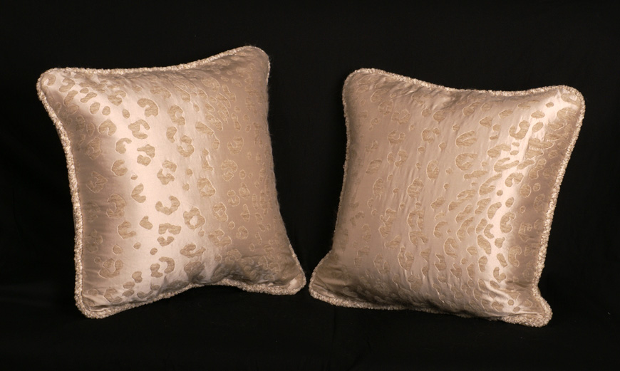 Decorative Pillow Designs in Designer Fabrics and Trims