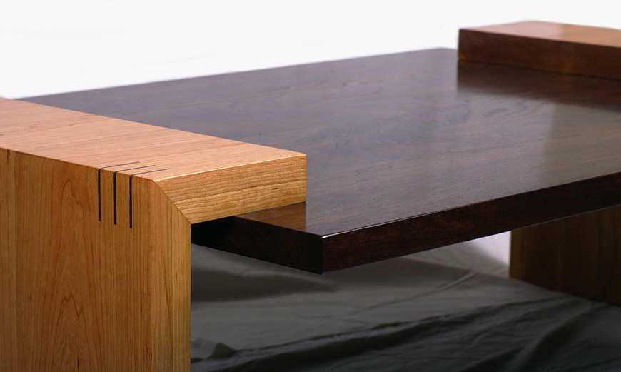 Mod Century Cocktail Table | Solid Walnut and Cherry Furniture