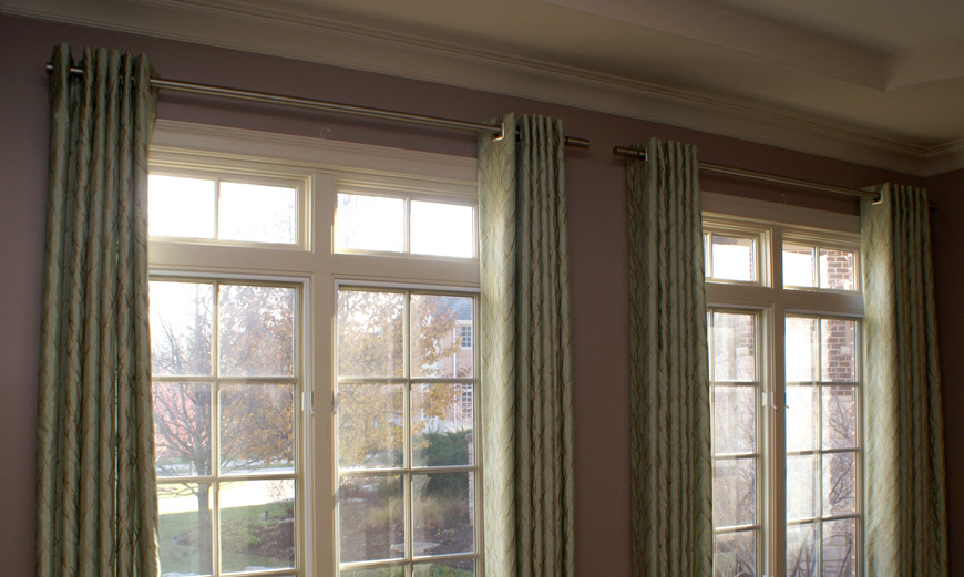 Custom Made Drapery Panels with Grommets and Busche Rods | Burr Ridge, IL