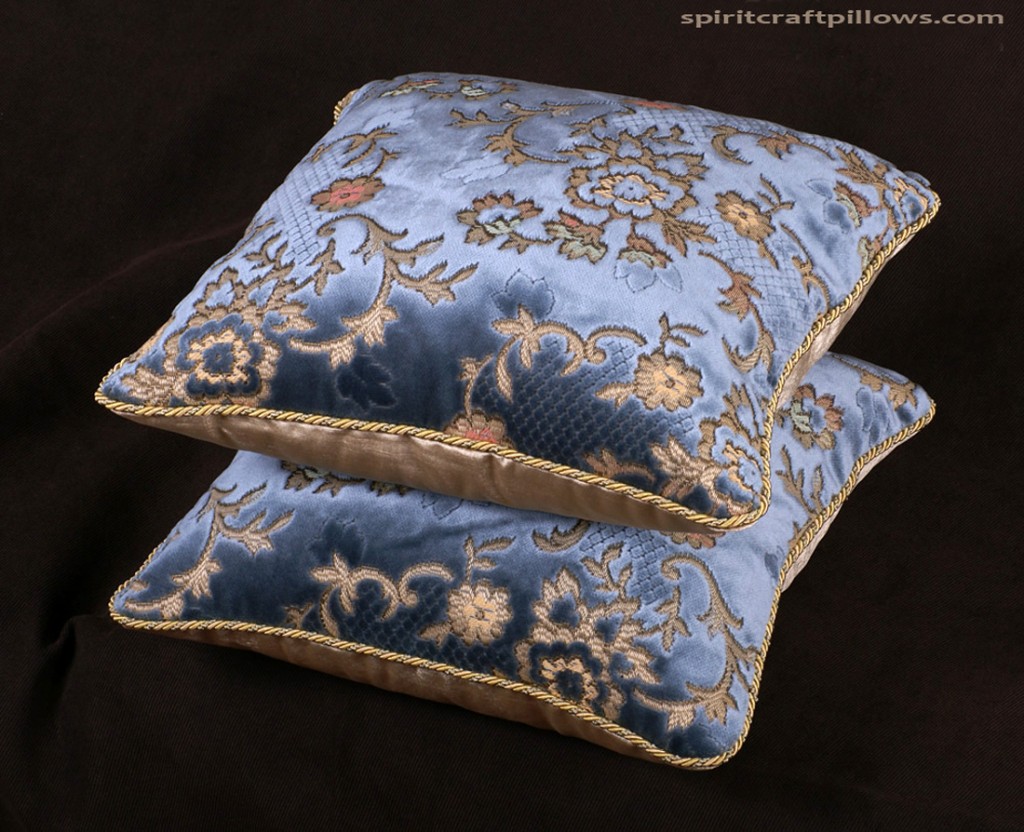 Decorative Accent Pillows in Scalamandre Cut Velvet