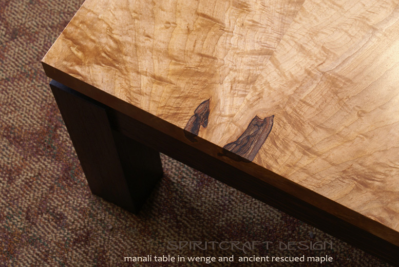 Manali Cocktail and End Tables in Solid Wenge and Maple