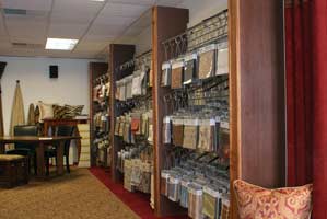 Interior Design Accents Showroom East Dundee, IL Draperies, Fabric Store, Window Treatments and Upholstery fabric workroom