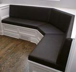 Custom upholstered and banquettes crafted in East Dundee, IL for Naperville, IL client