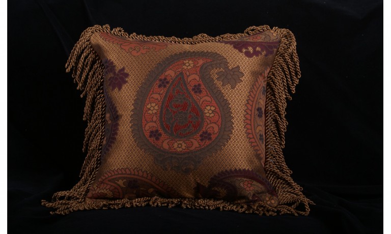 Decorative Pillow Designs in Designer Fabrics and Trims