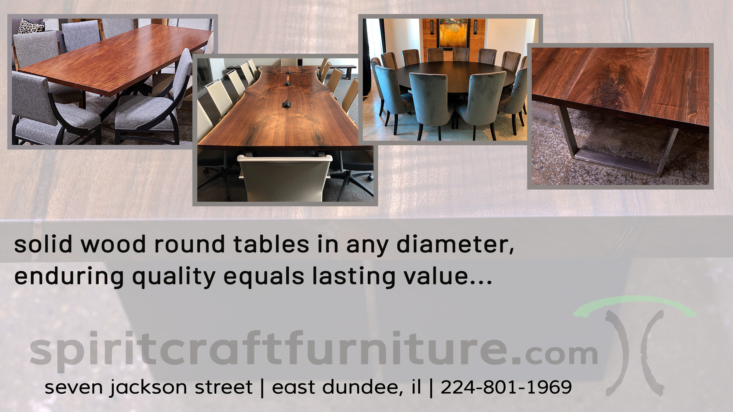 Spiritcraft Furniture Video | Solid Wood Tables and Table Tops