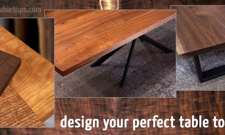 Design your custom solid wood dining or restaurant table top online
