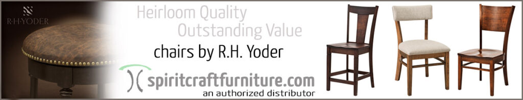 buy heirloom quality dining chairs by RH Yoder from Spiritcraft Furniture